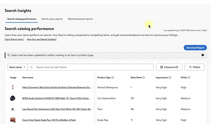 A graph depicting Walmart’s seller growth.