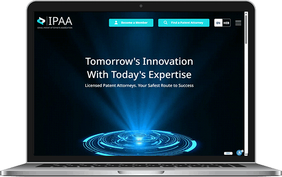 A laptop displaying the improved IPAA portal on the screen, highlighting the functional and visual success of the digital transformation project.