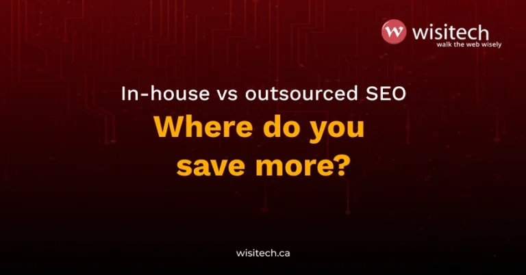Infographic comparing in-house SEO hiring costs versus outsourced SEO services.