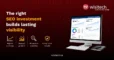 Business owner analyzing SEO investment, organic search growth, and AI search performance on a digital marketing dashboard