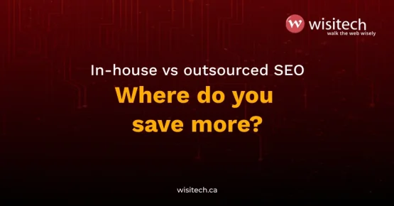 Infographic comparing in-house SEO hiring costs versus outsourced SEO services.